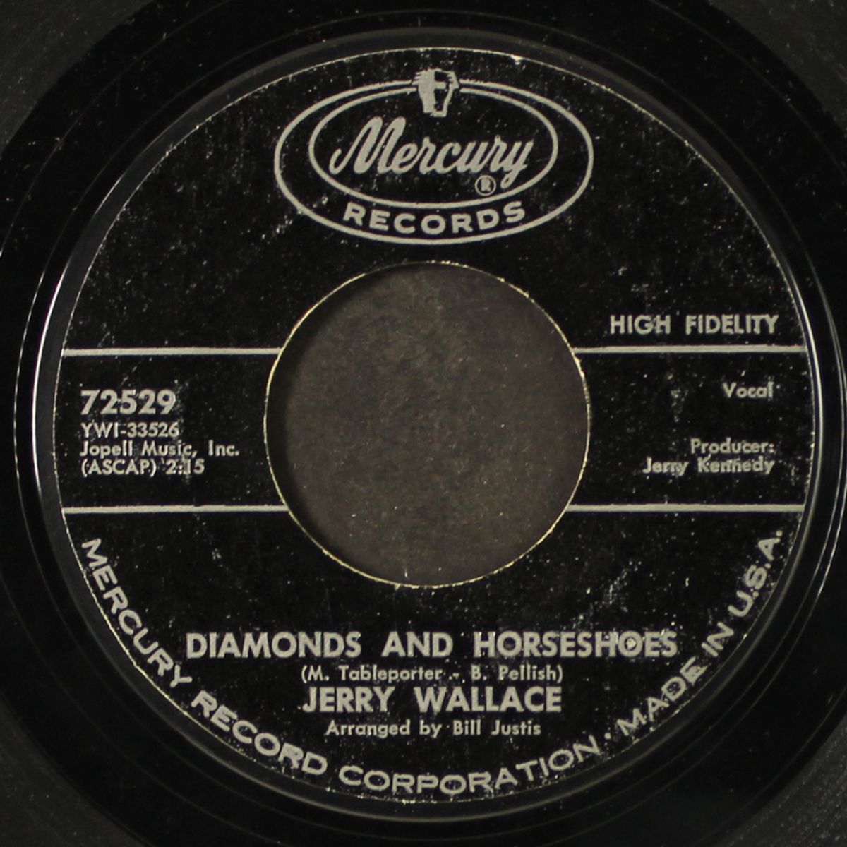 diamonds and horseshoes / will the pain fade away by JERRY WALLACE