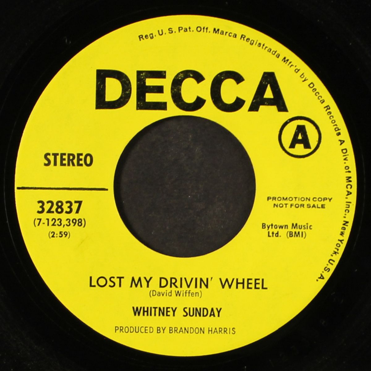 green back dollar / lost my drivin' wheel by WHITNEY SUNDAY
