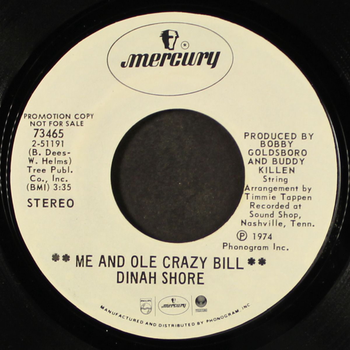 me and ole crazy bill / wait a little longer by DINAH SHORE