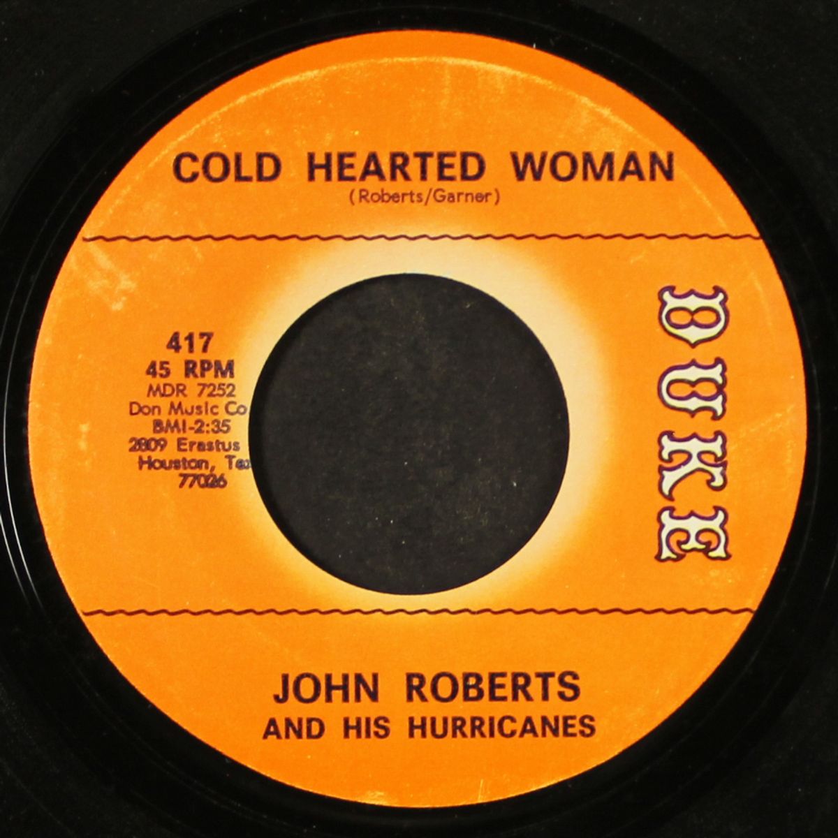 the hurricane / cold hearted woman by JOHN ROBERTS