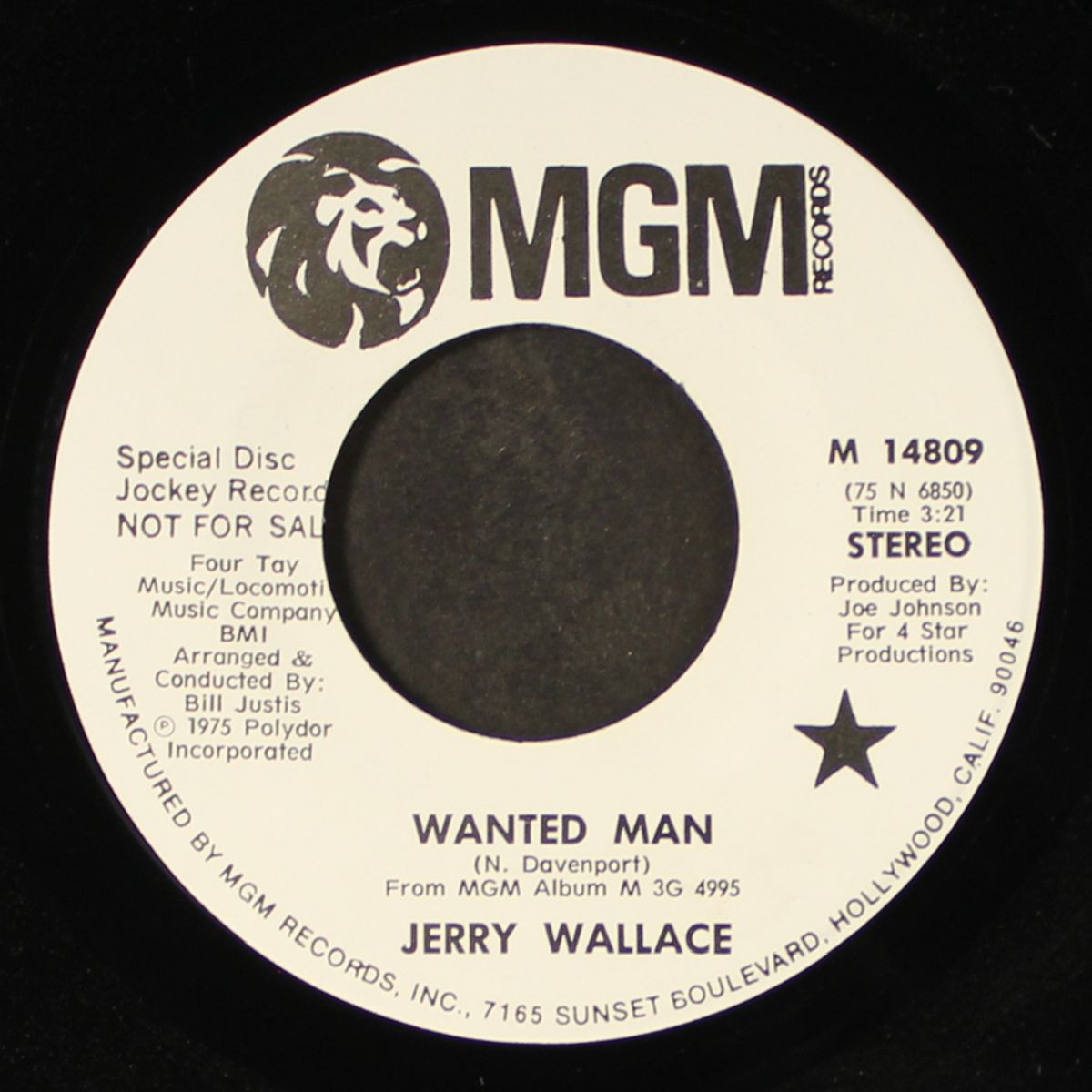 wanted man / your love by JERRY WALLACE