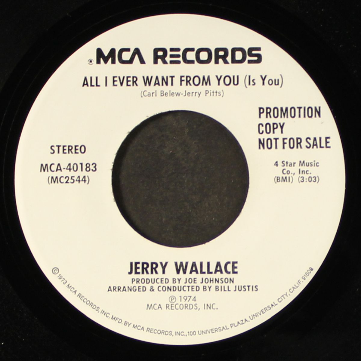 guess who / all i ever want from you by JERRY WALLACE