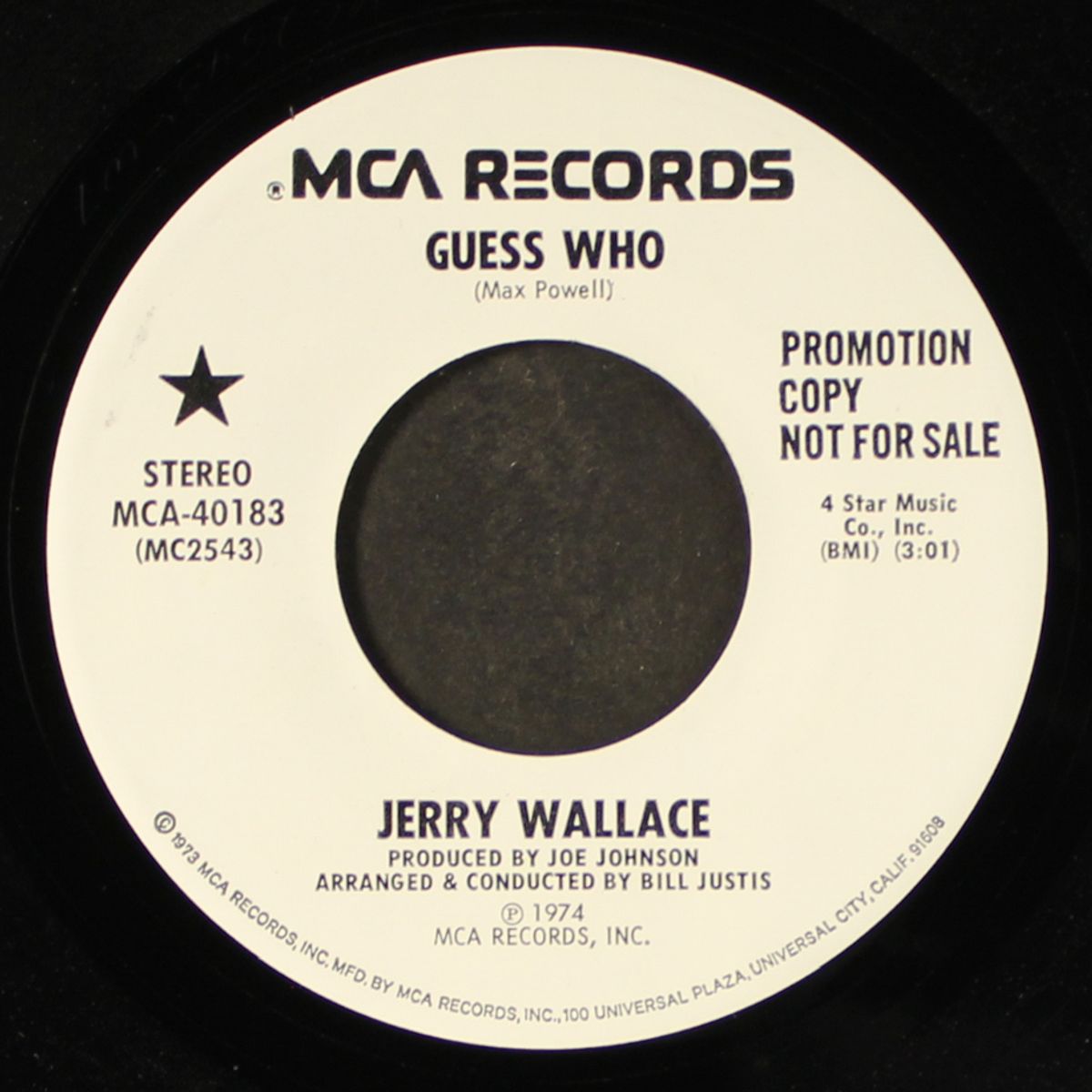 guess who / all i ever want from you by JERRY WALLACE