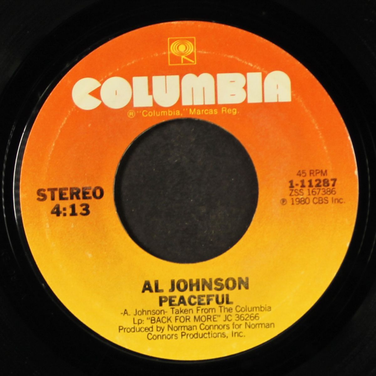 i've got my second wind / peaceful by AL JOHNSON