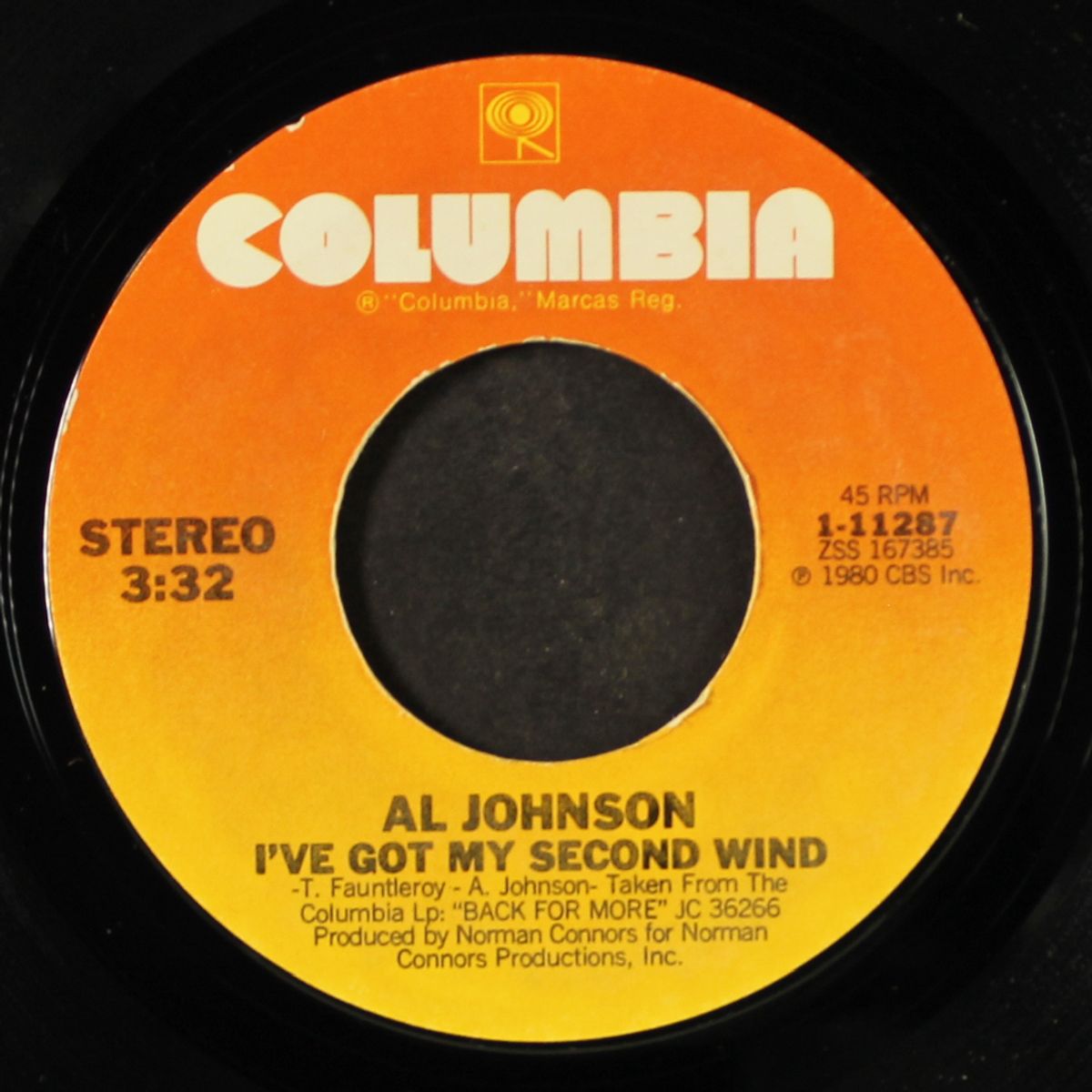 i've got my second wind / peaceful by AL JOHNSON