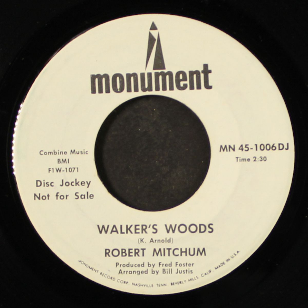 little old wine drinker me / walker's woods by ROBERT MITCHUM