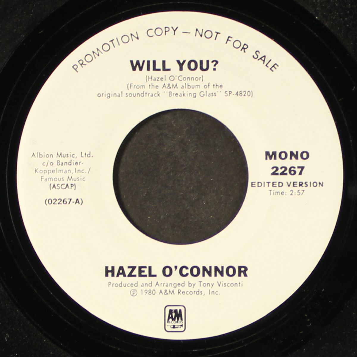 will you / mono by HAZEL O'CONNOR