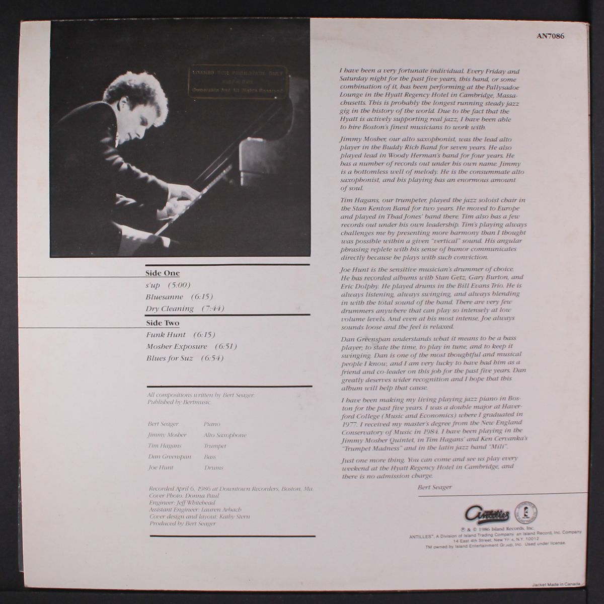 time to burn by BERT SEAGER JAZZ QUINTET