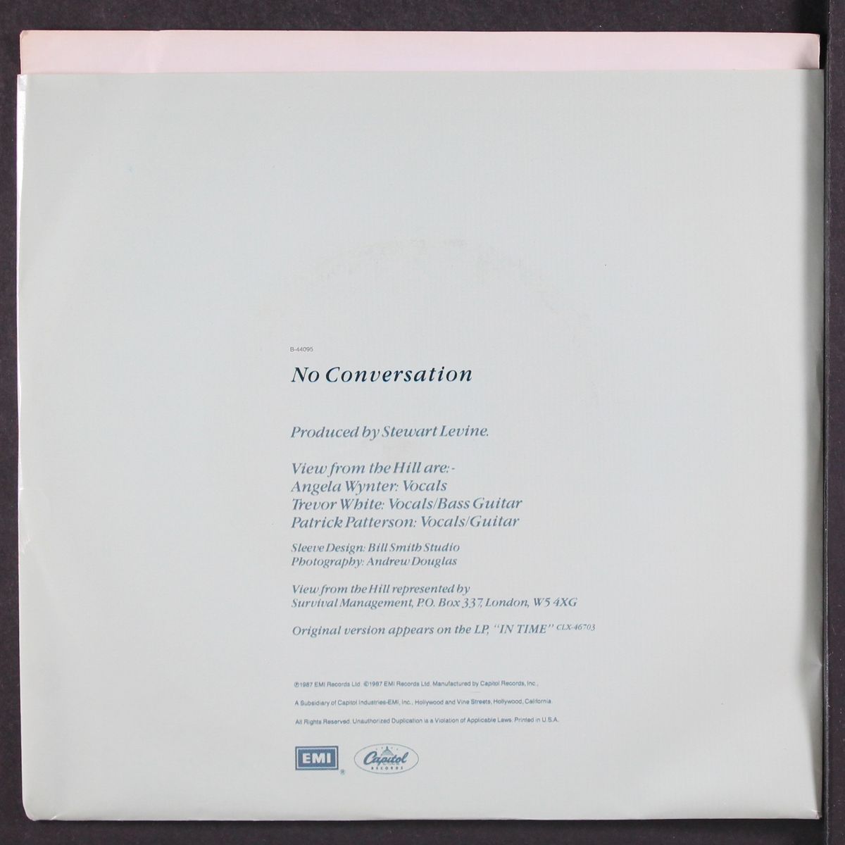 no converation / same by VIEW FROM THE HILL