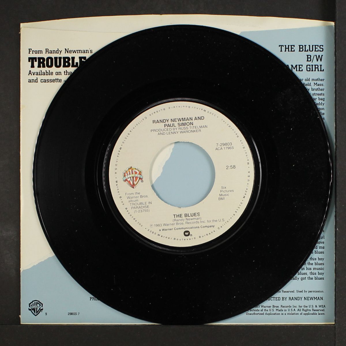 the blues / same girl by RANDY NEWMAN