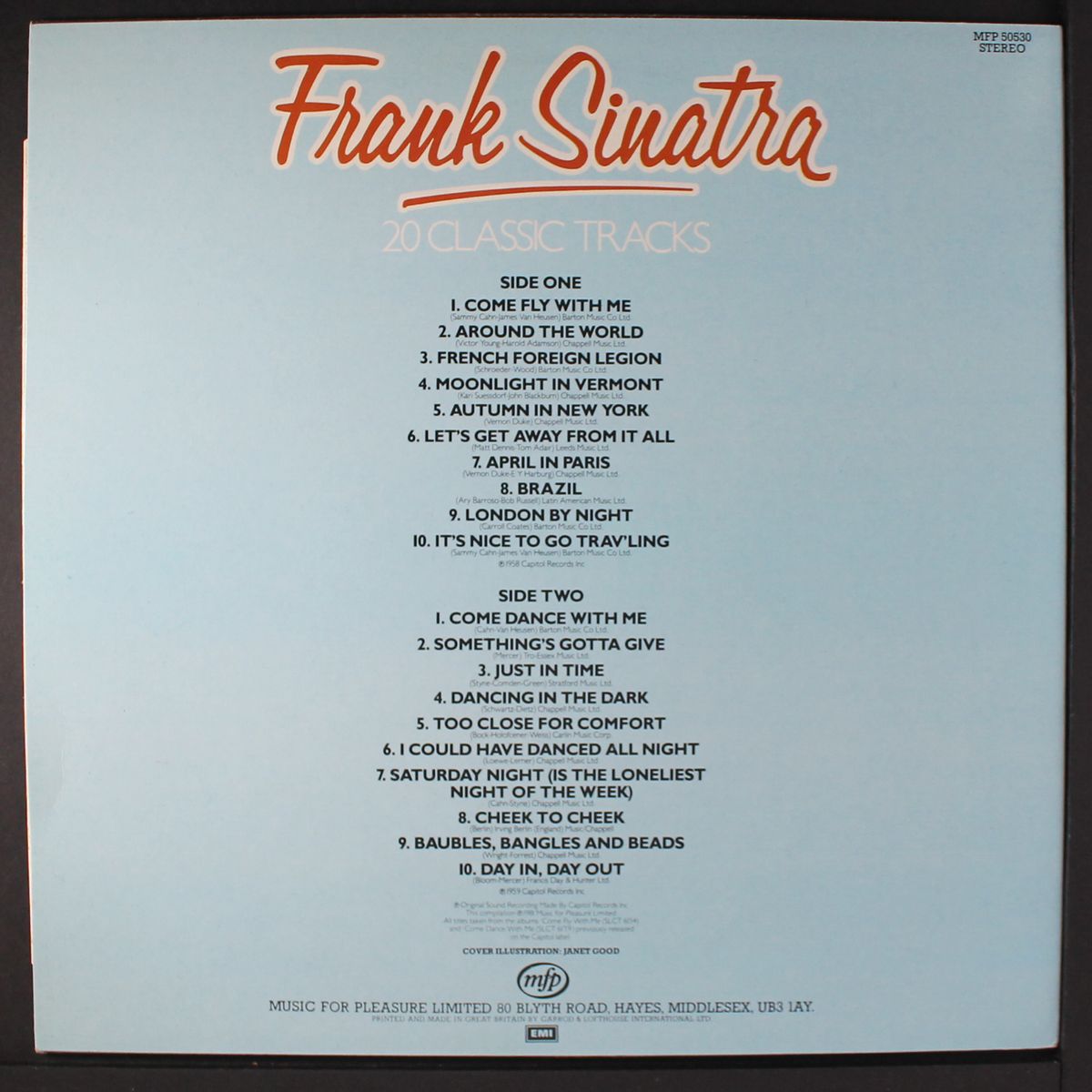 20 classic tracks by FRANK SINATRA