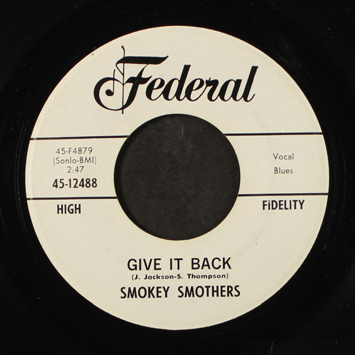 give it back / way up in the mountains of kentucky by SMOKEY SMOTHERS