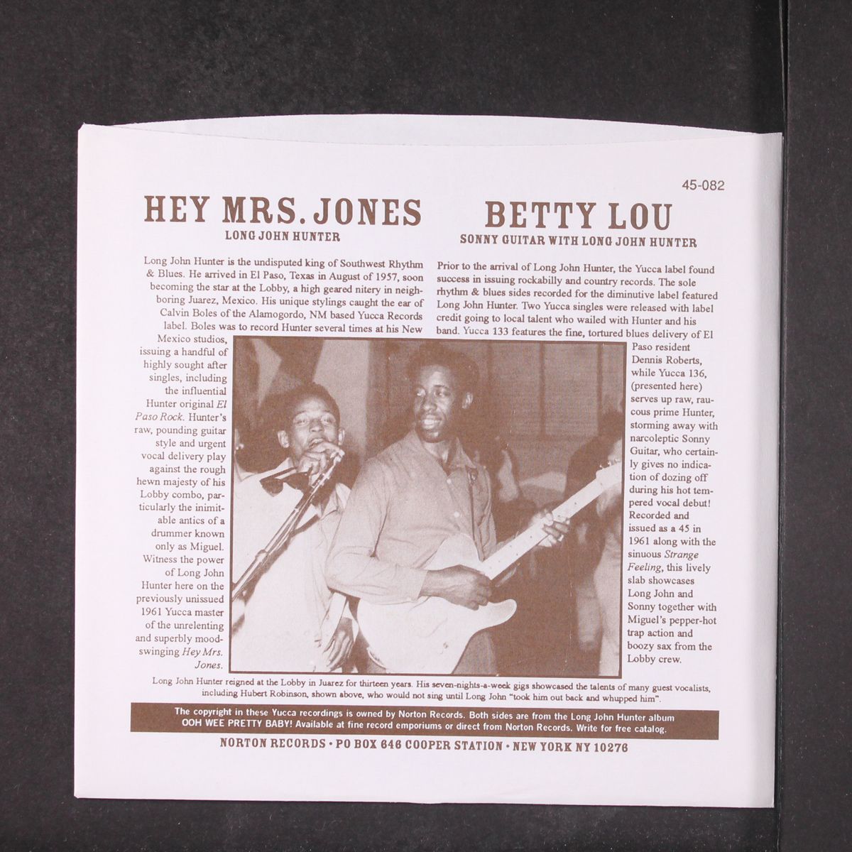 hey mrs. jones / betty lou by LONG JOHN HUNTER