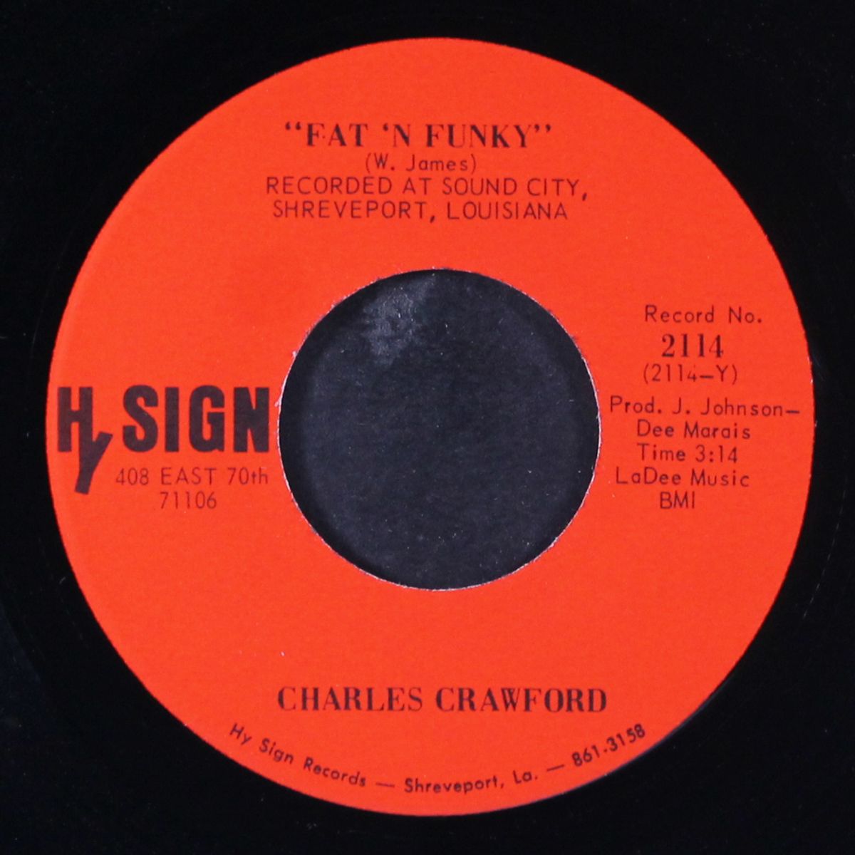 fat 'n funky / a sad sad song by CHARLES CRAWFORD