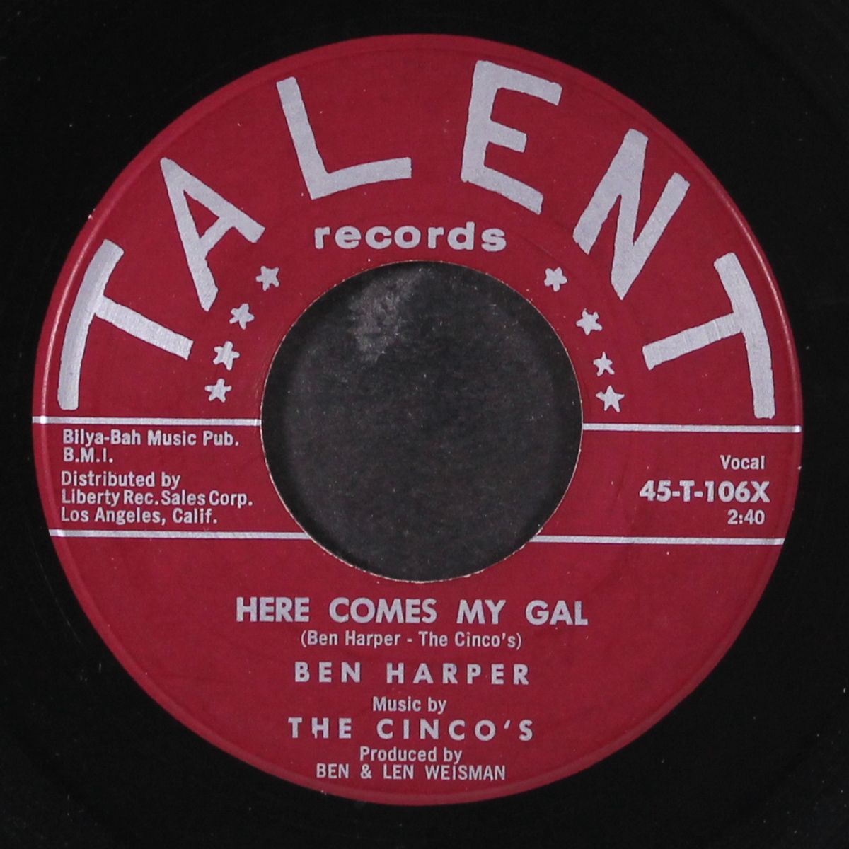 driveway blues / here comes my gal by BEN HARPER & CINCO'S