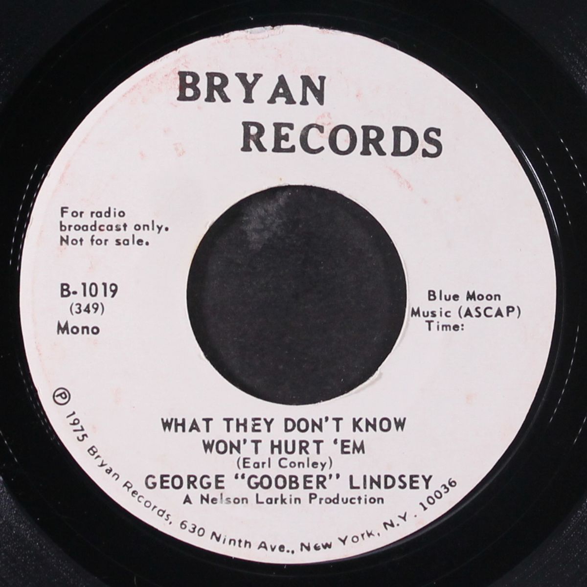 what they don't know won't hurt 'em by GEORGE "GOOBER" LINDSEY