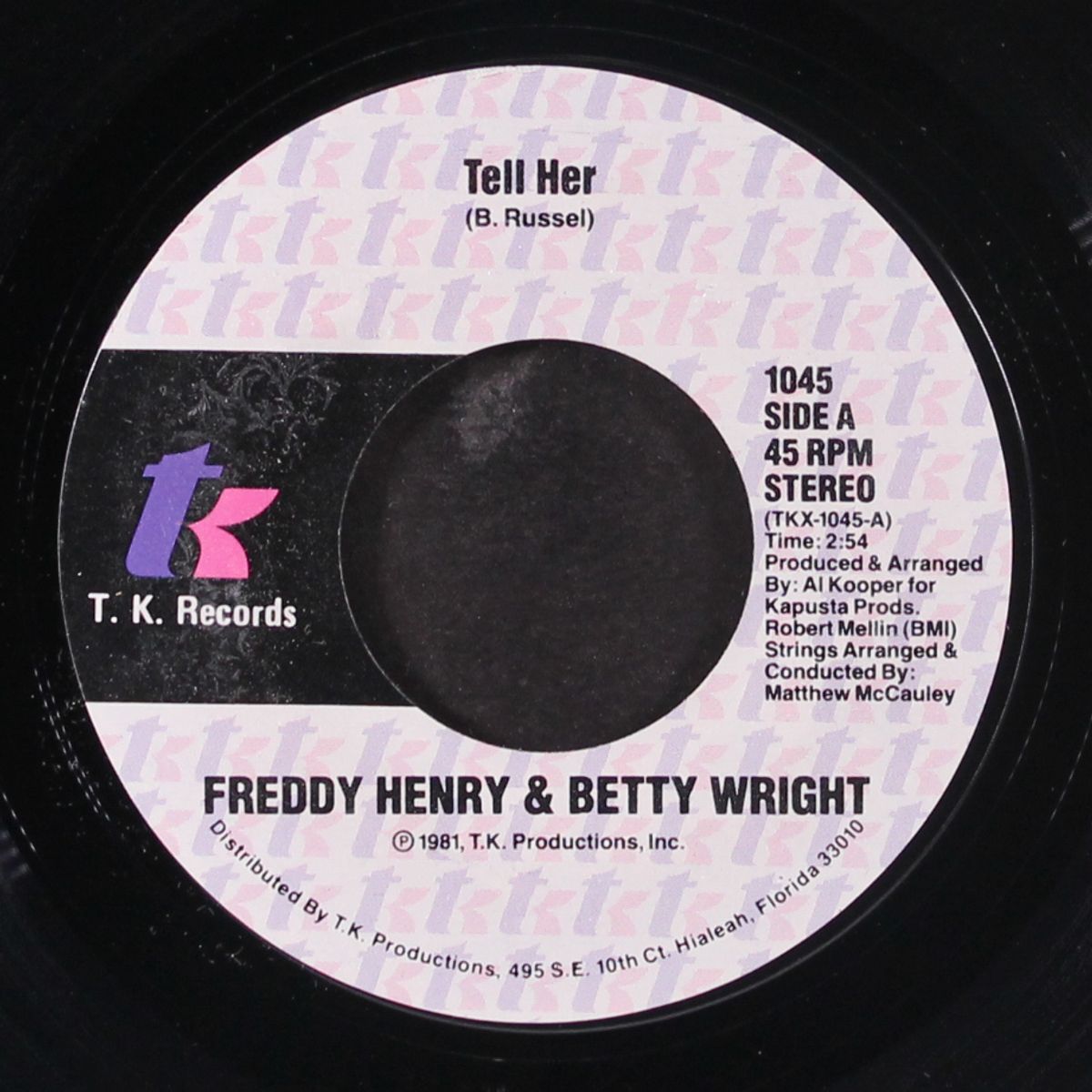 tell her / tryin' to live my life without you by FREDDY HENRY & BETTY WRIGHT
