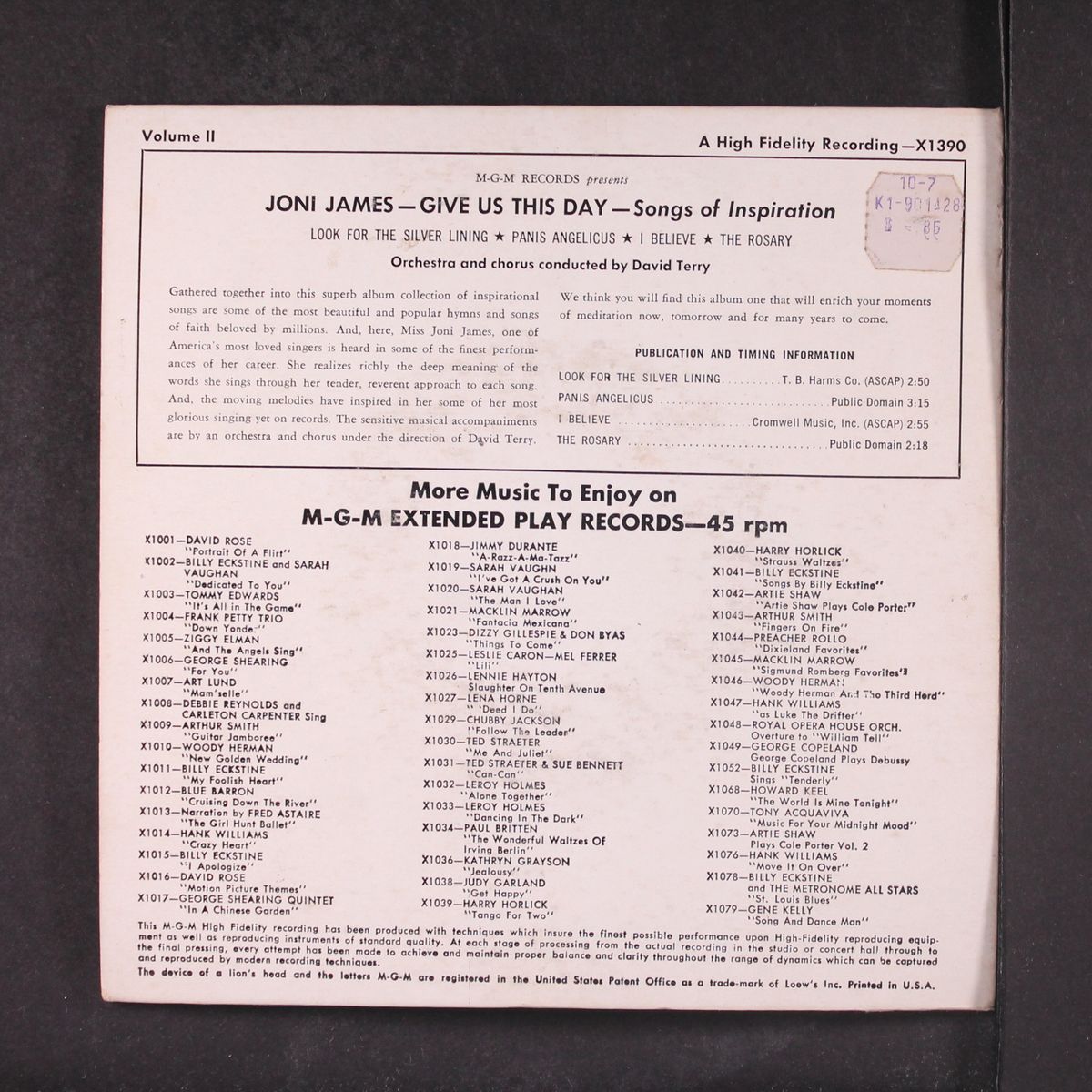give us this day, vol. 2 by JONI JAMES