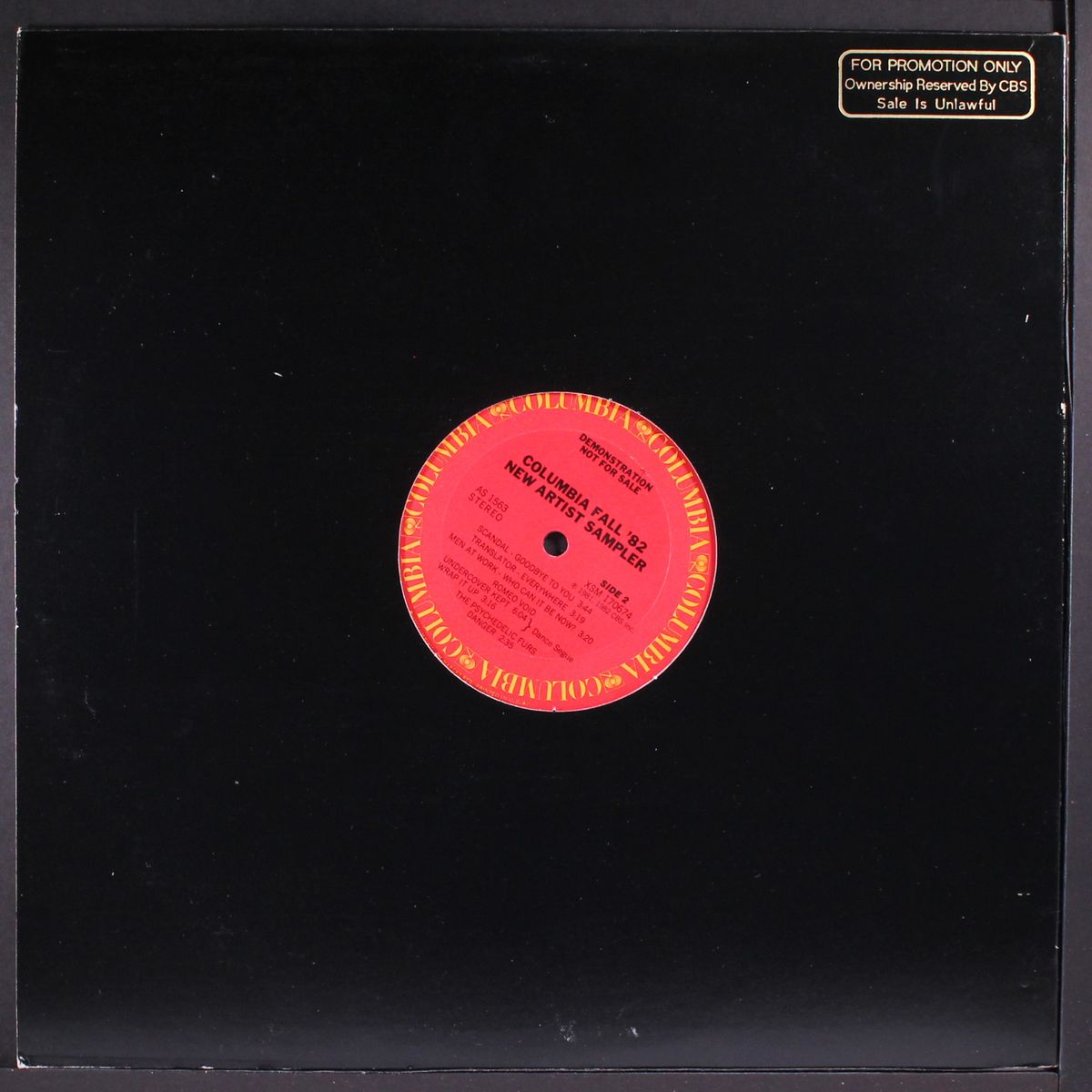 fall '82 new artist sampler by VARIOUS