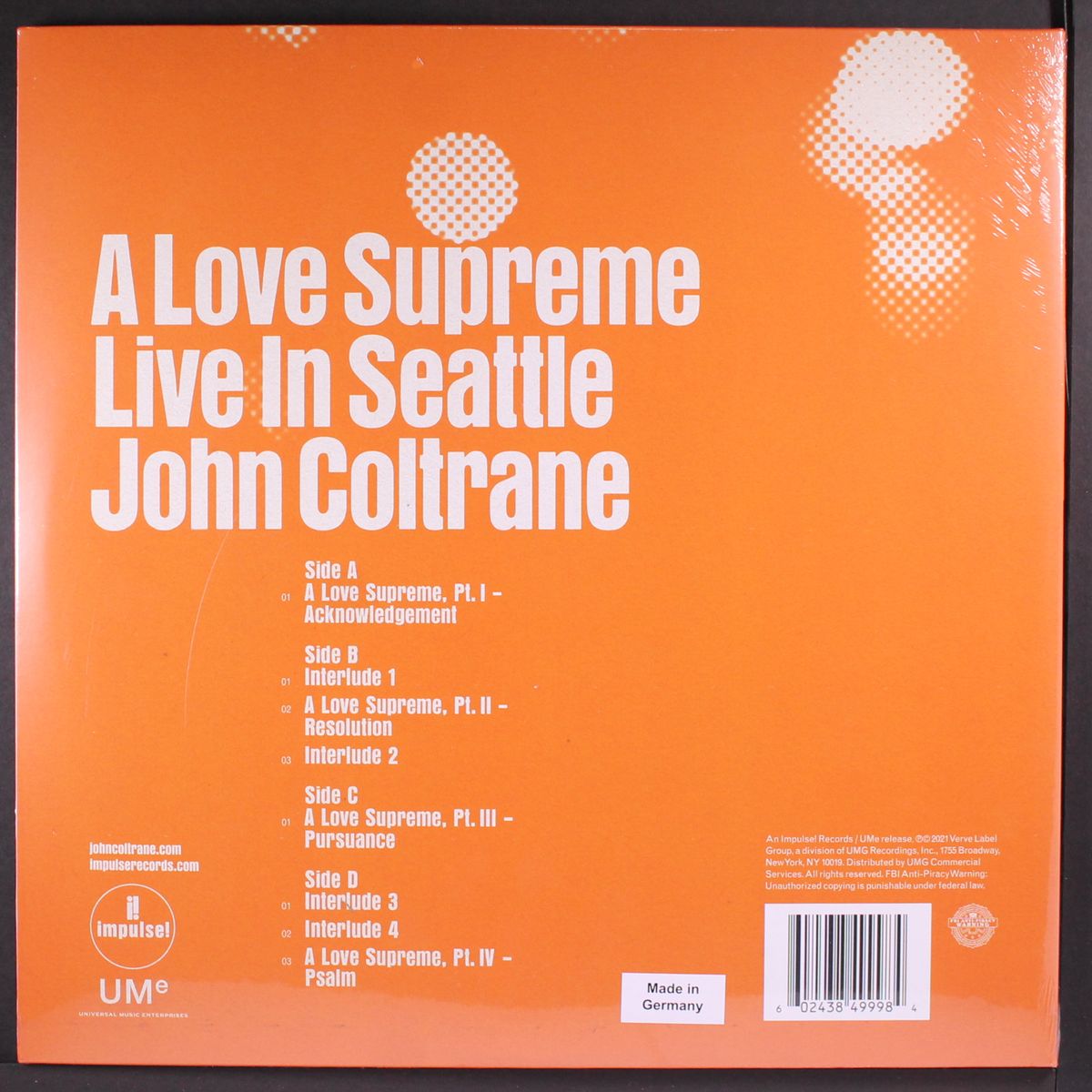 a love supreme: live in seattle by JOHN COLTRANE