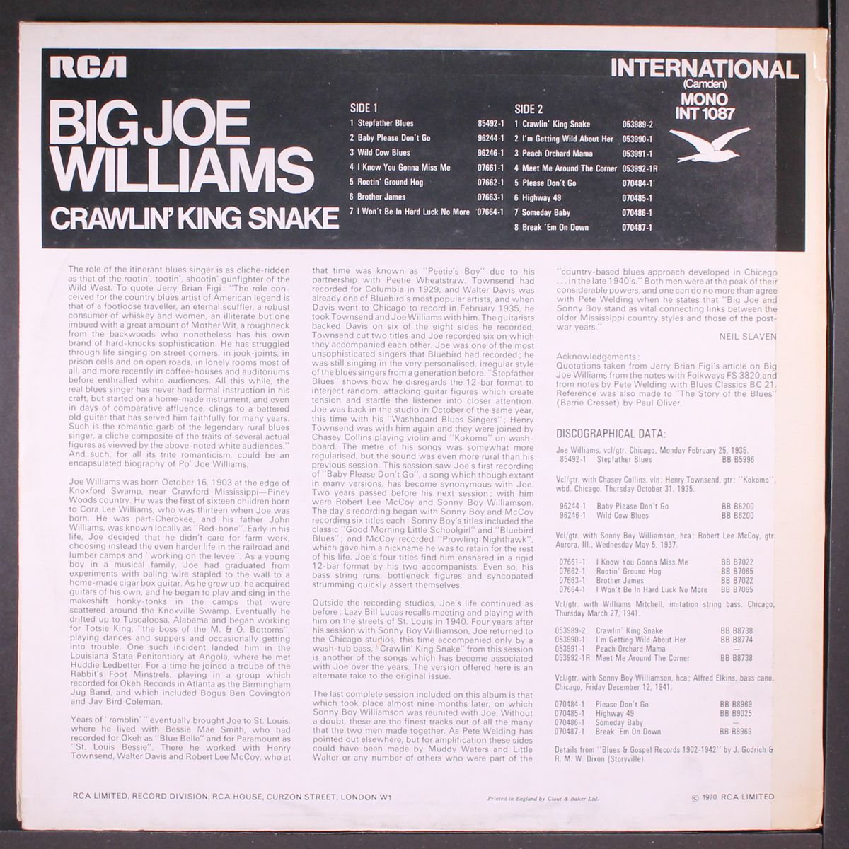 crawlin' king snake by BIG JOE WILLIAMS