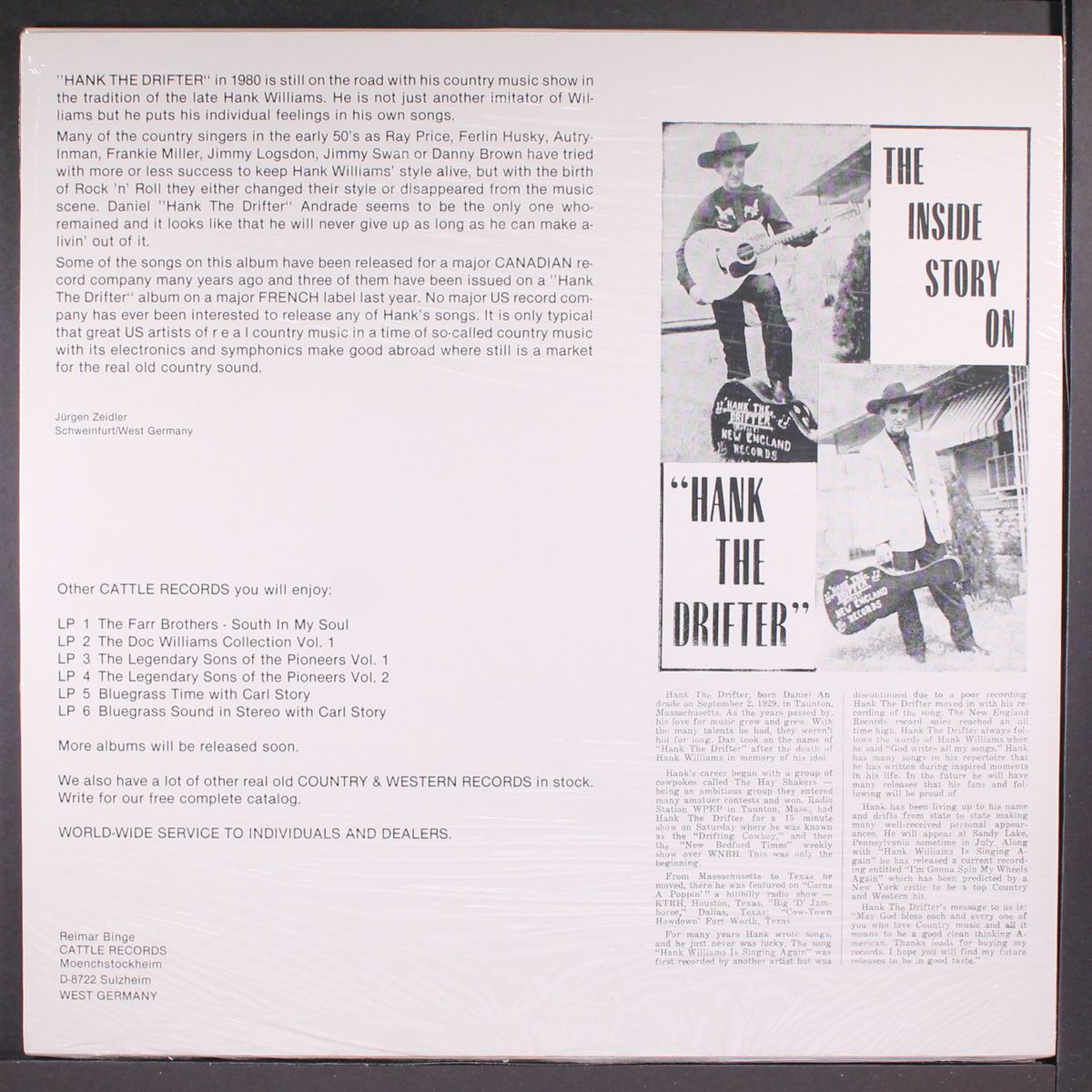 hank williams is singing again by HANK THE DRIFTER