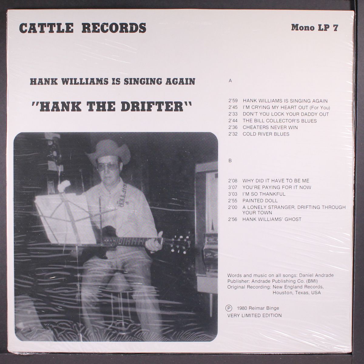 hank williams is singing again by HANK THE DRIFTER