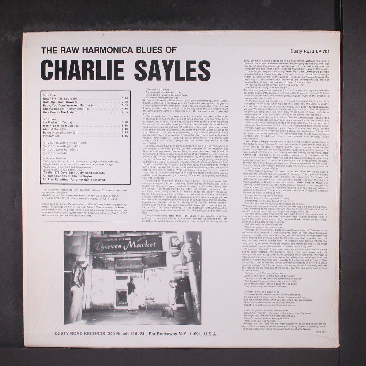 the raw harmonica blues by CHARLIE SAYLES