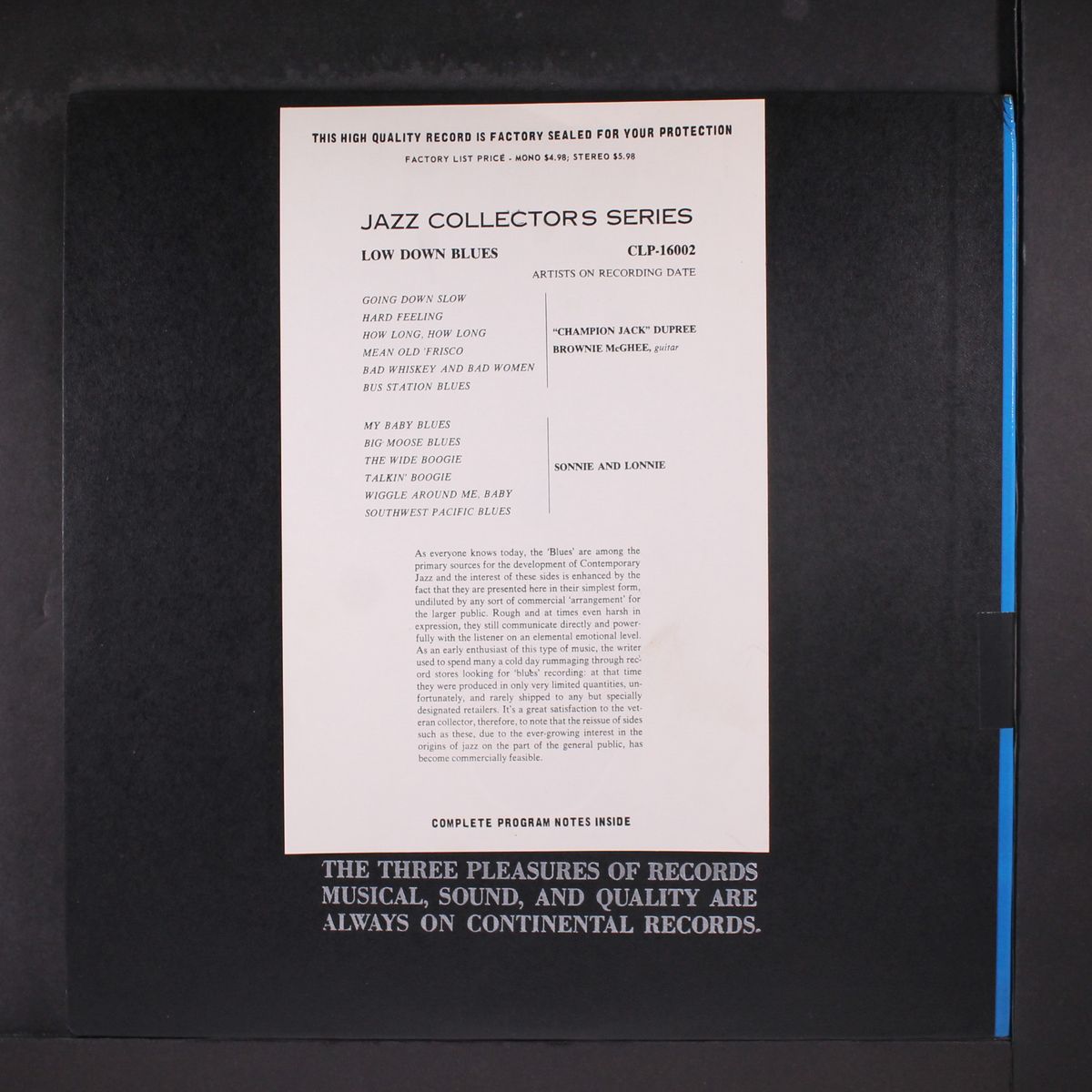 low down blues by CHAMPION JACK DUPREE