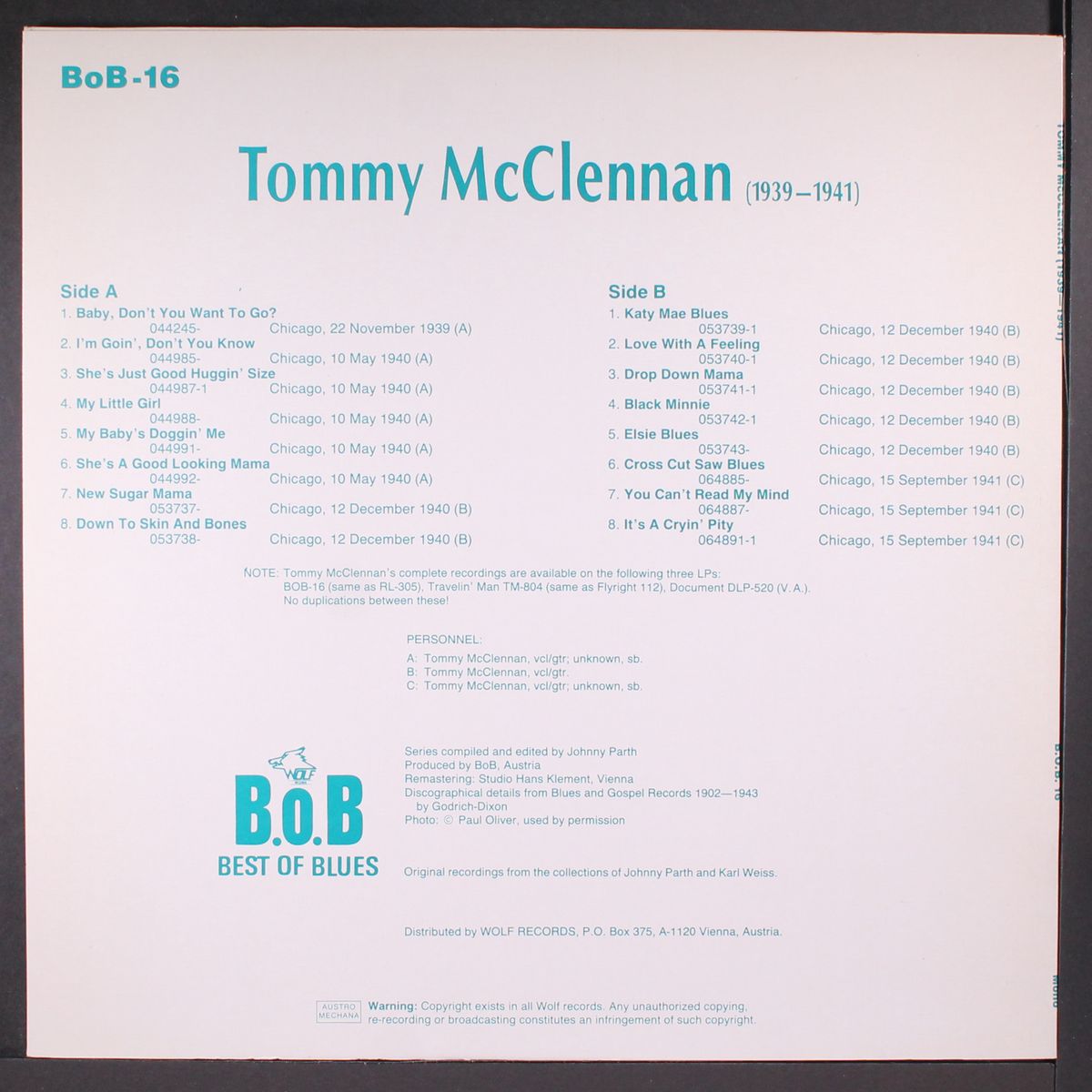 1939-1941 by TOMMY MCCLENNAN