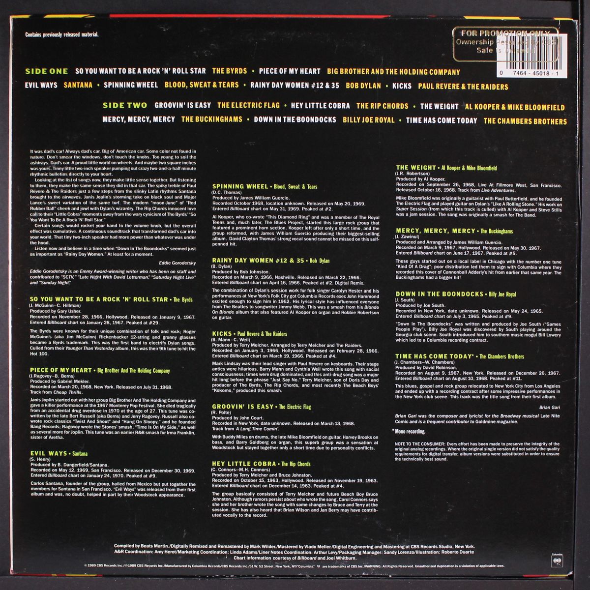 rock classics of the '60s by VARIOUS
