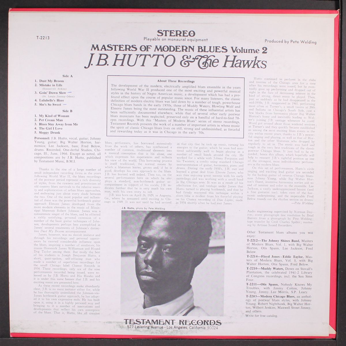 masters of modern blues, vol. 2 by J.B. HUTTO