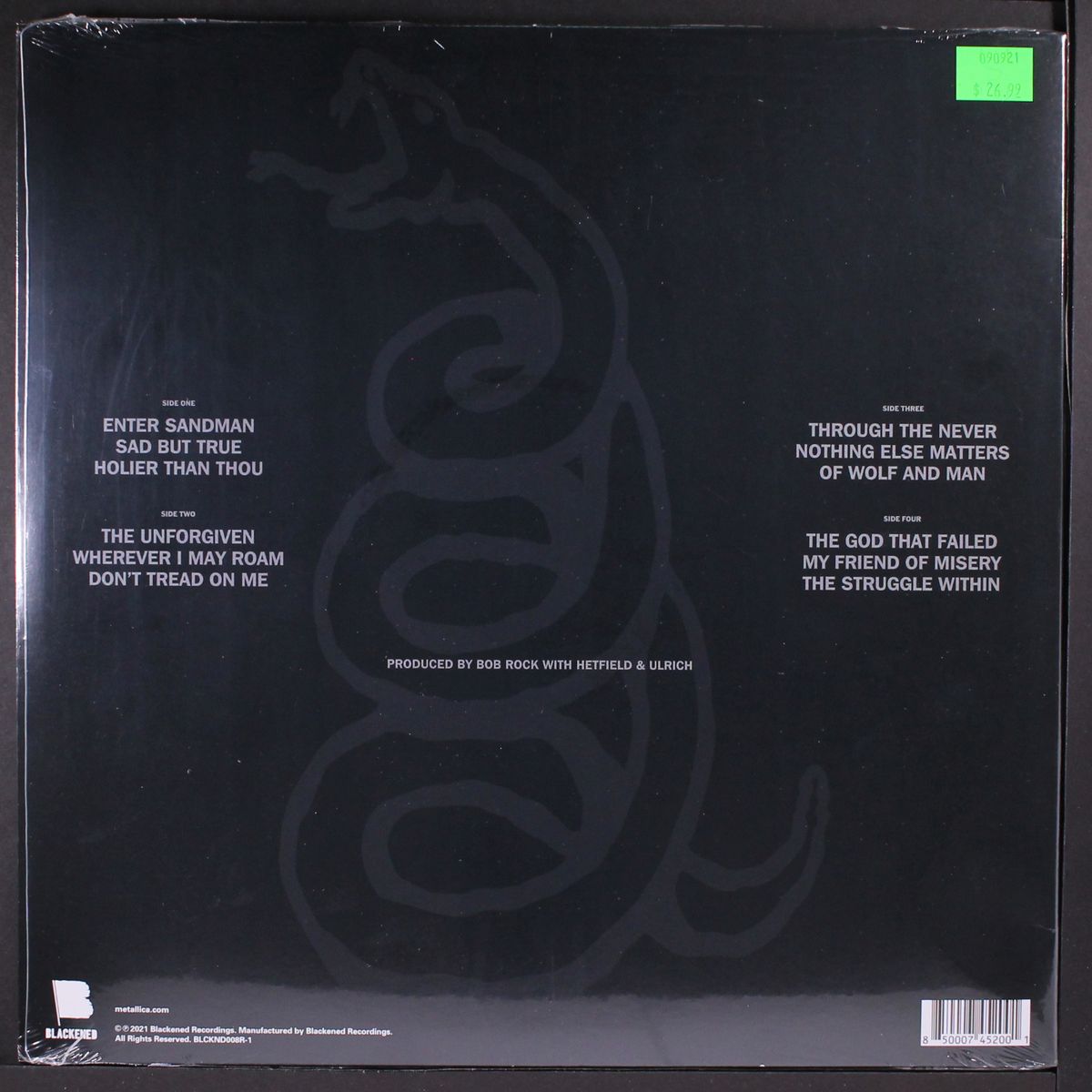 metallica (the black album) by METALLICA