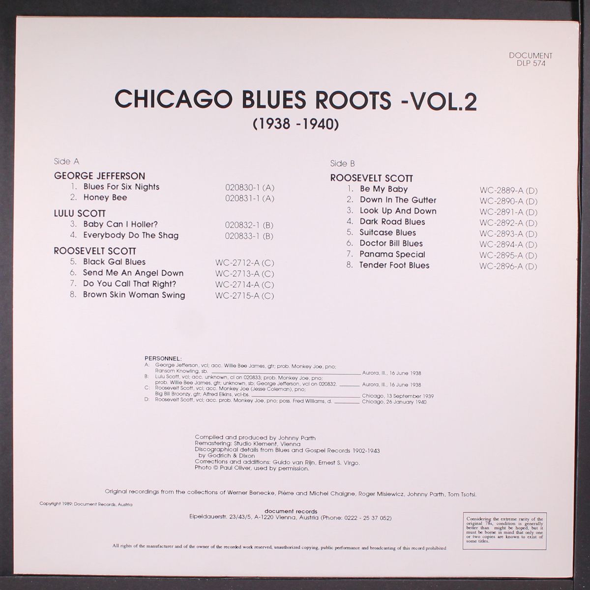 chicago blues roots, vol.2 (1938-1940) by VARIOUS