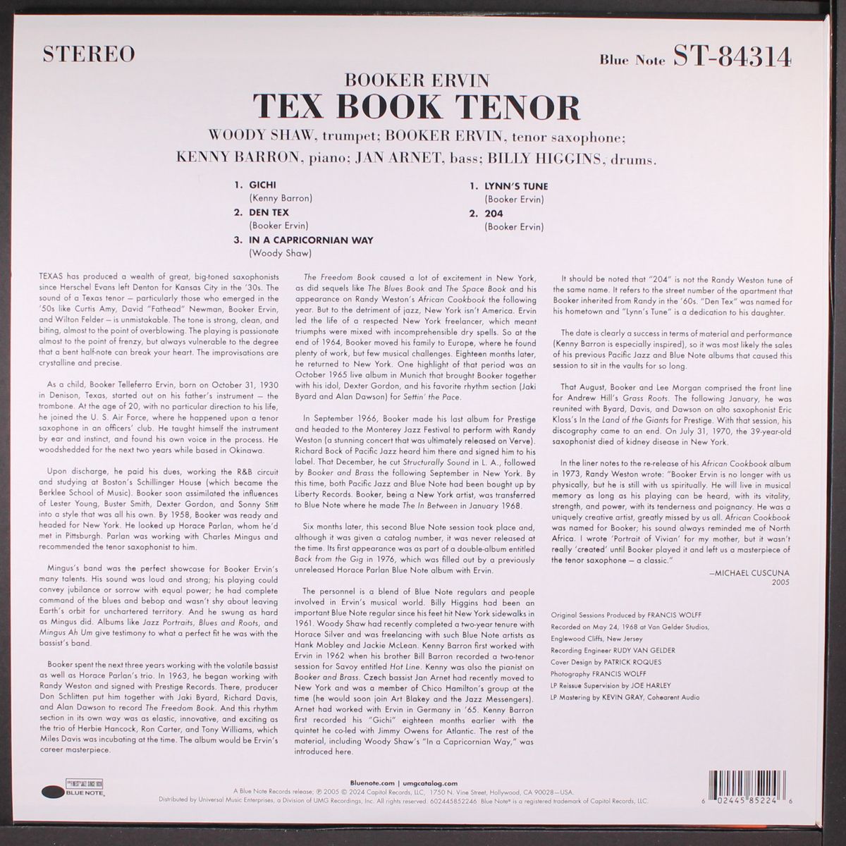 tex book tenor by BOOKER ERVIN