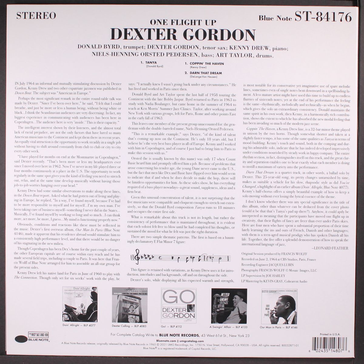 one flight up by DEXTER GORDON