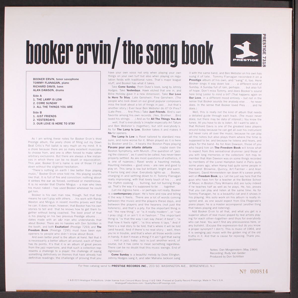 the song book by BOOKER ERVIN