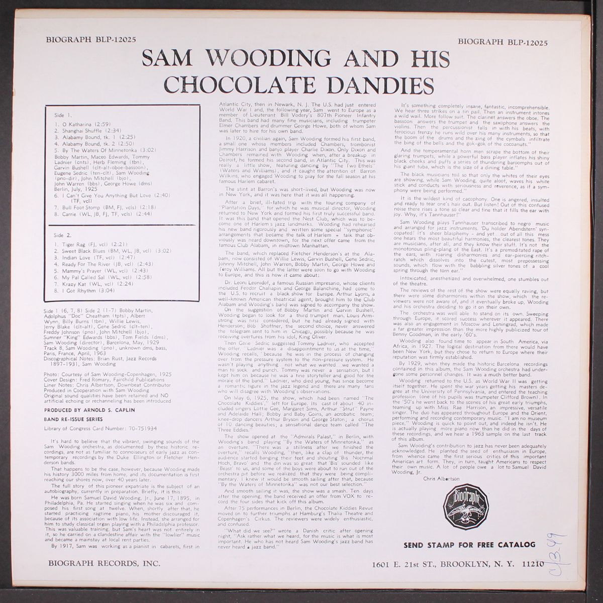 sam wooding & his chocolate dandies by SAM WOODING