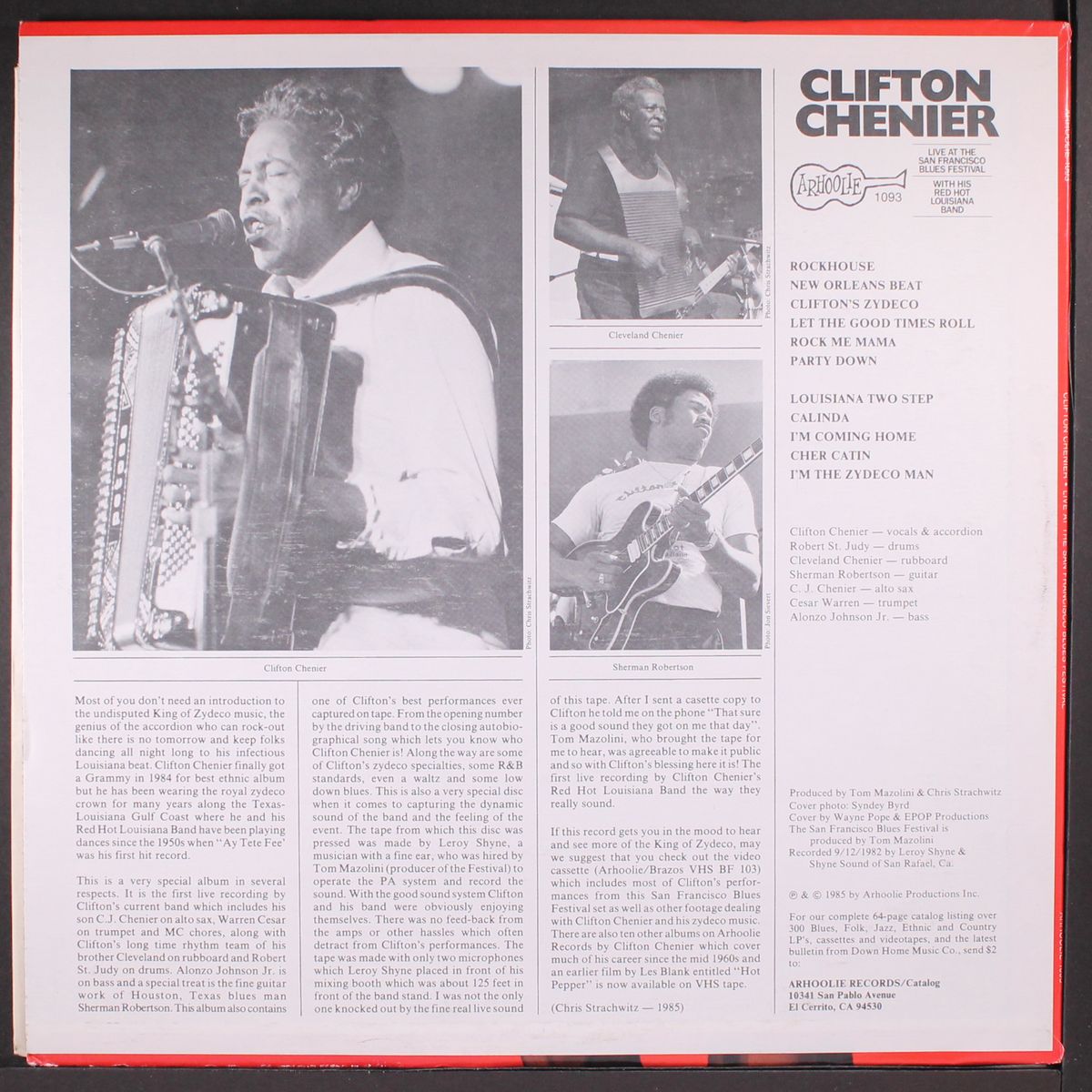 live at the san francisco blues festival by CLIFTON CHENIER