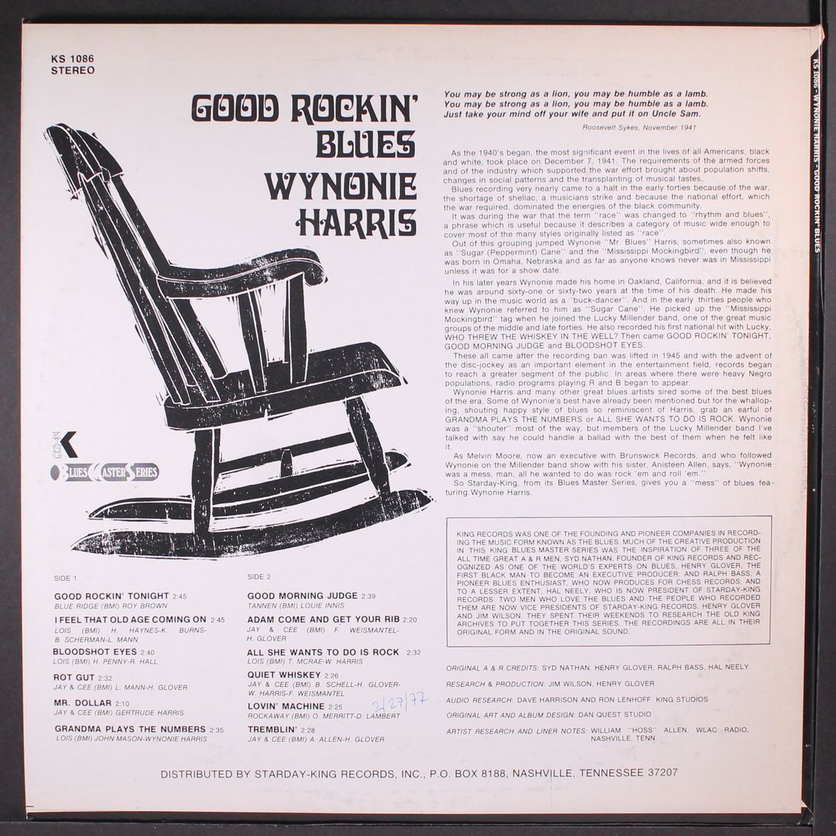 good rockin' blues by WYNONIE HARRIS