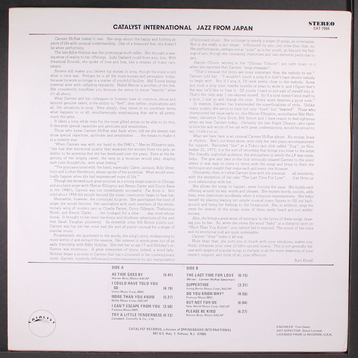 as time goes by by CARMEN MCRAE