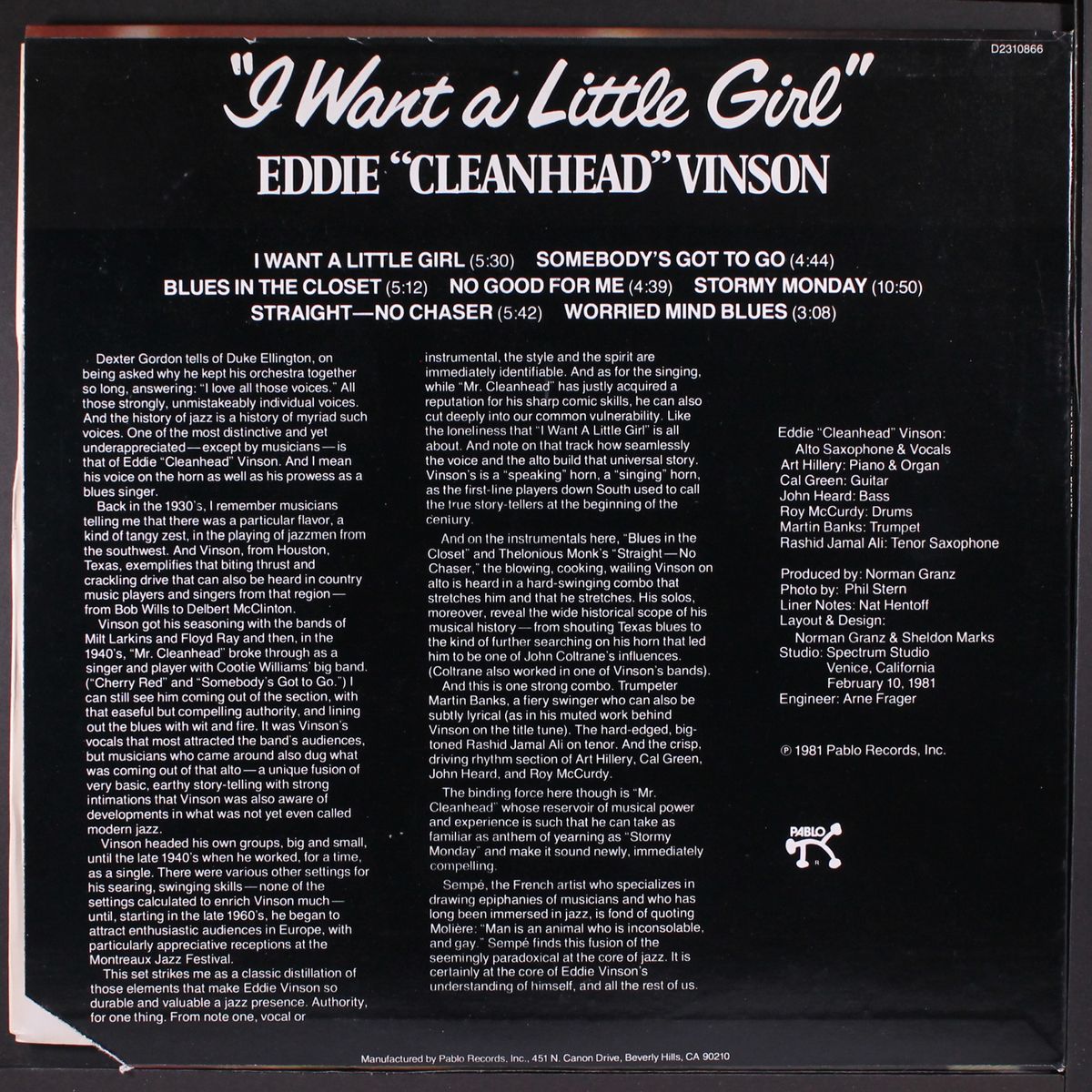 i want a little girl by EDDIE 'CLEANHEAD' VINSON