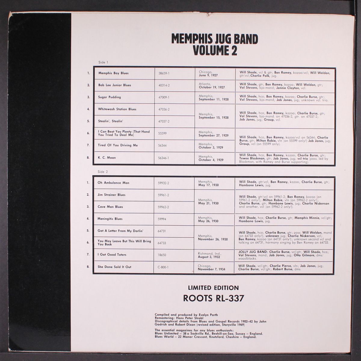 vol. 2, 1927-34 by MEMPHIS JUG BAND