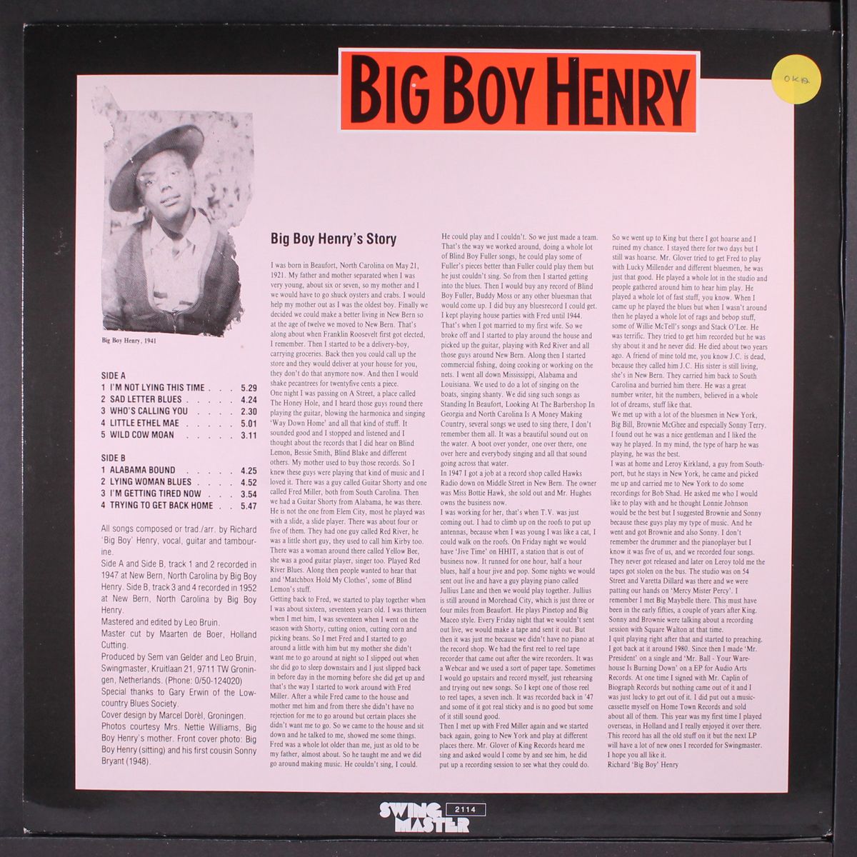 i'm not lying this time 1947-52 by BIG BOY HENRY