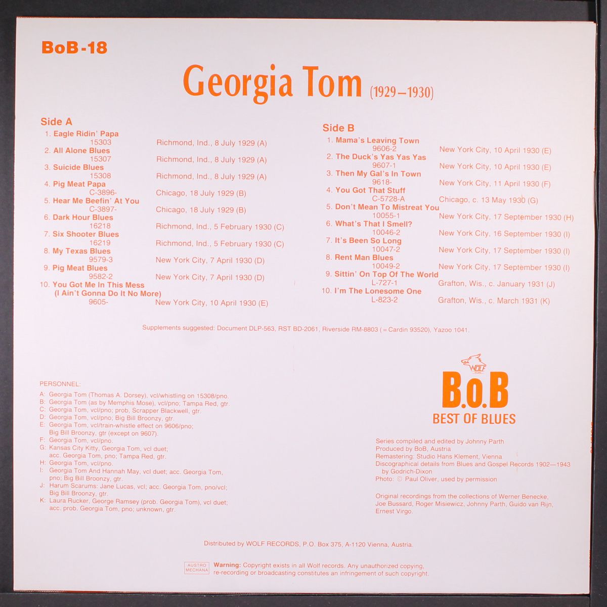 1929-1930 by GEORGIA TOM