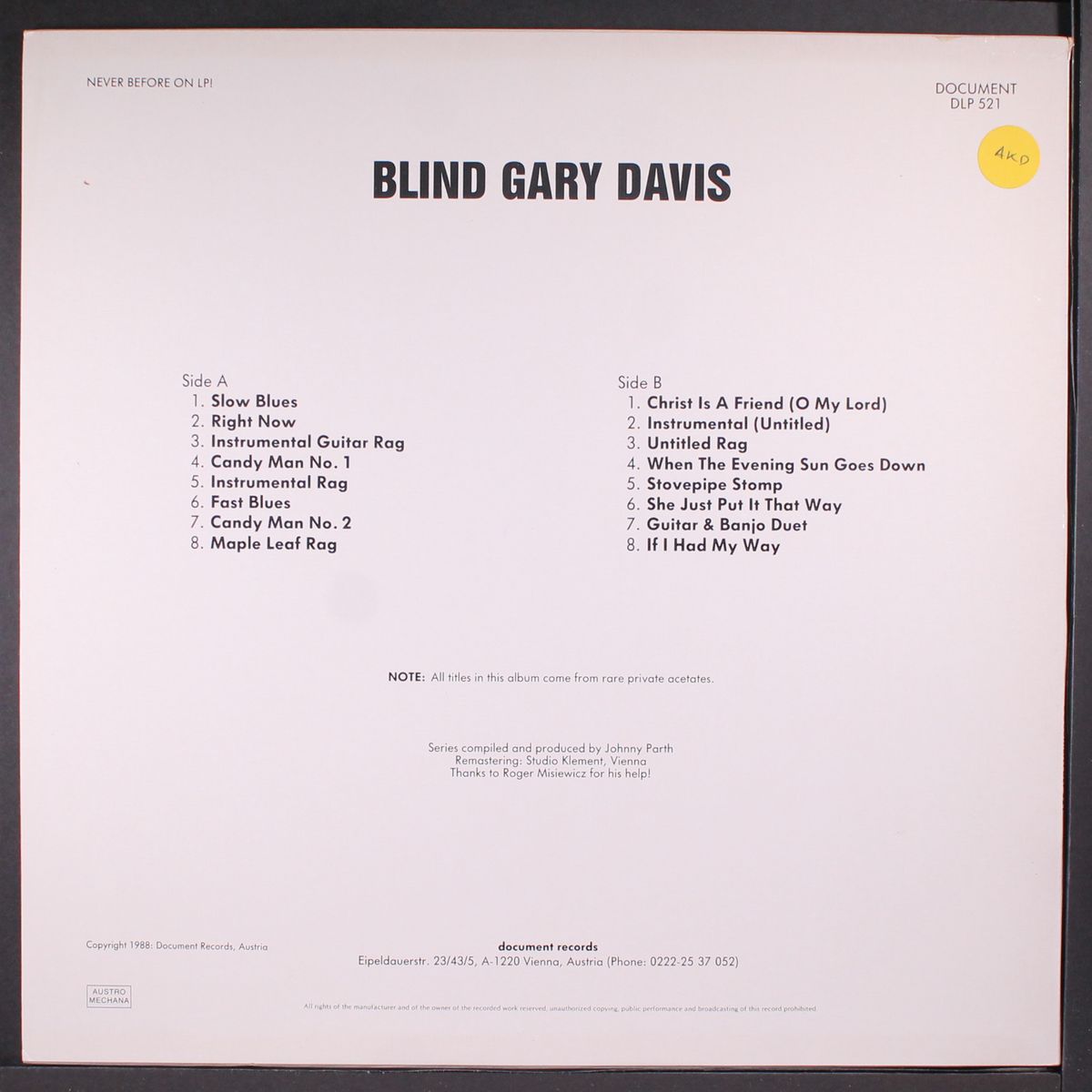 blind gary davis by BLIND GARY DAVIS