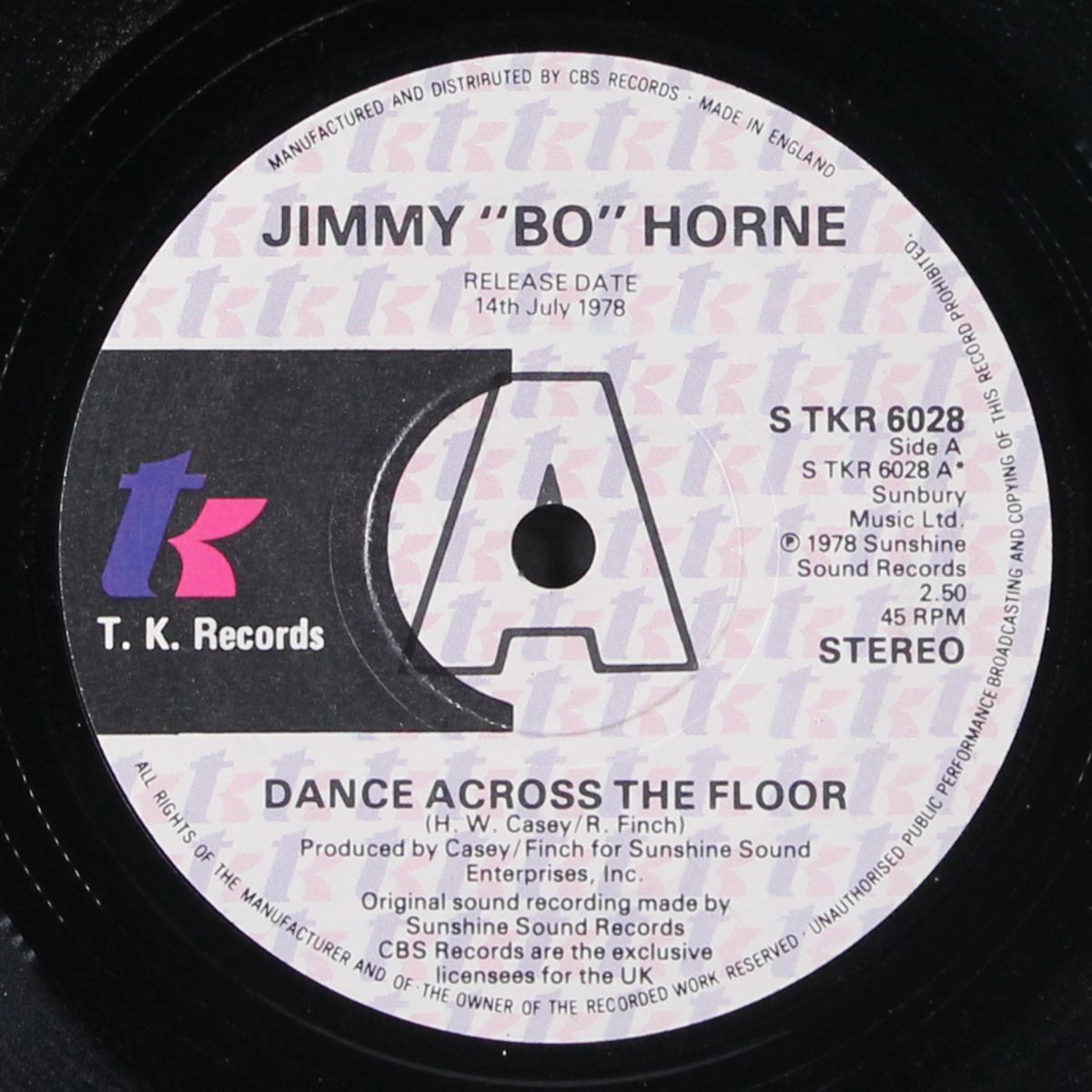 dance across the floor / it's your sweet love by JIMMY BO HORNE