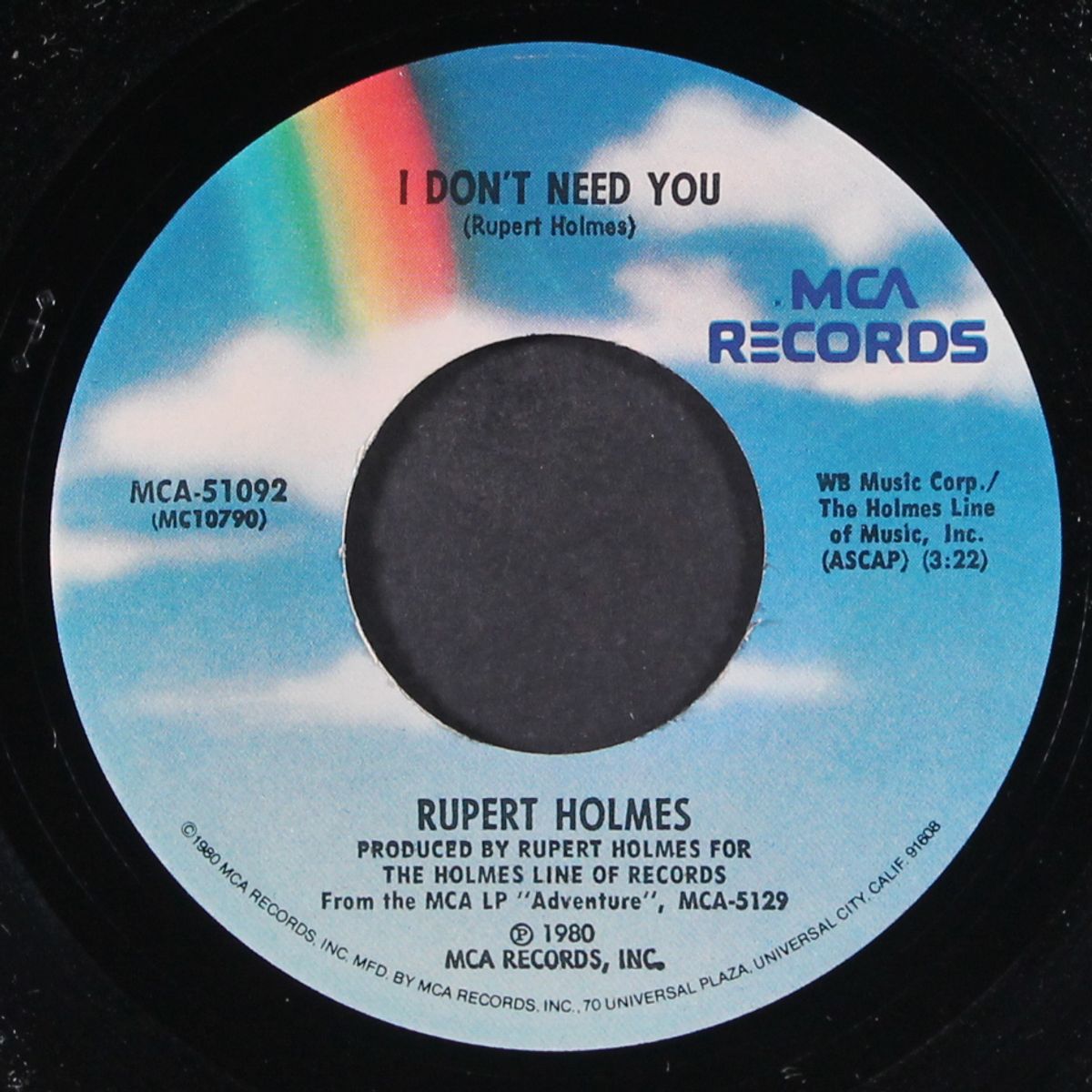 i don't need you / cold by RUPERT HOLMES