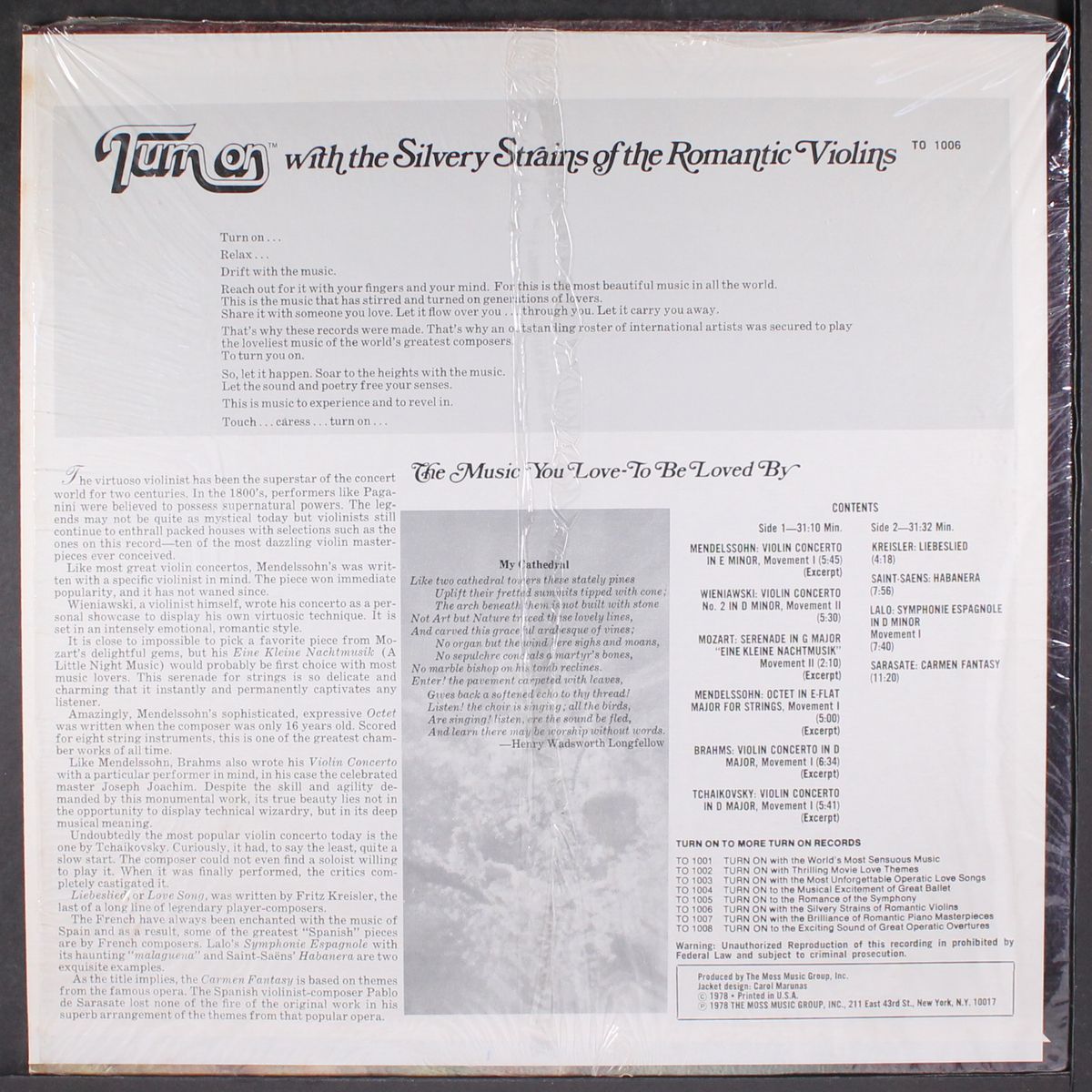 turn on with the silvery strains of the romantic violins by UNKNOWN