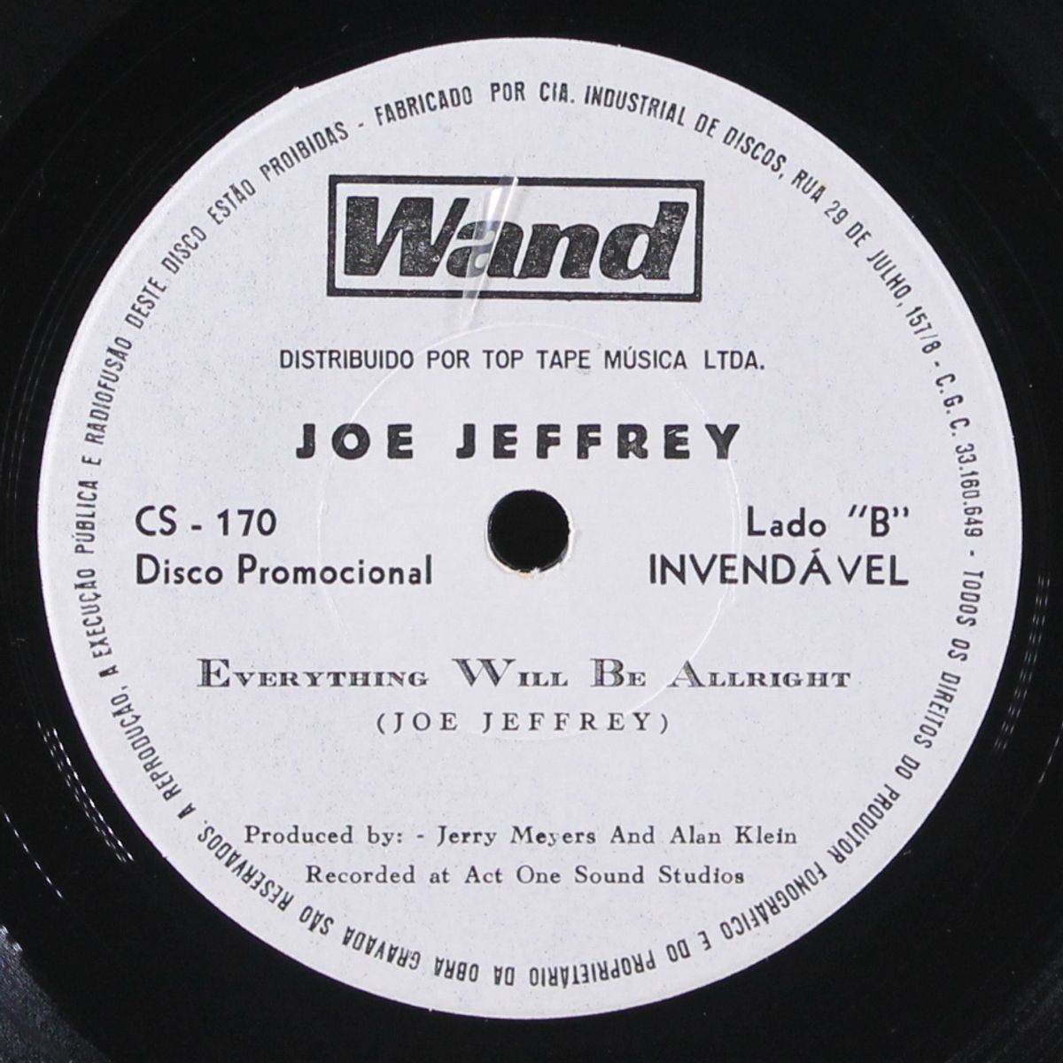 looking around / everything will be allright by JOE JEFFREY